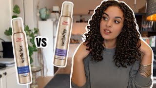 SCHAUMFESTIGER DUELL 🥊🛎  WELLAFLEX SCHAUMFESTIGER IM TEST FÜR 3A3B LOCKEN 👩🏽‍🦱✨  IamAniva [upl. by Nyleuqaj876]