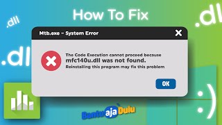 How To Fix mfc140udll Not Found [upl. by Nirak]