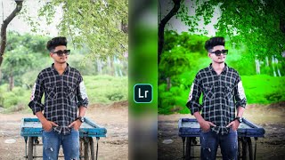 Lightroom dark green and black tone photo editing in mobile tutorial [upl. by Annohs]