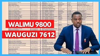 TAMISEMI ORODHA YA MAJINA YA WALIMU WALIOAJIRIWA 202223MAJINA YA WALIMU 9800 na WAUGUZI 7612 [upl. by Enneillij]