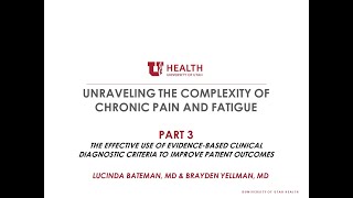 Unraveling the Complexity of Chronic Pain and Fatigue Part 3 of 3 [upl. by Kendall]