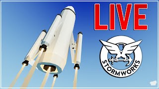 LETS BUILD A SPACESHIP Ready For The NEW SPACE DLC  LIVE Stormworks [upl. by Elsinore792]