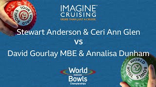 World Indoor Bowls Championship 2024 S Anderson amp C Glen vs DGourlay MBE amp ADunham  Day 8 Ma… [upl. by Rebmat]