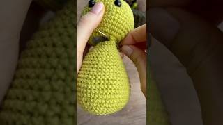 How to sew an Amigurumi head and body together 🧵✨ amigurumi crochettutorial [upl. by Marley]