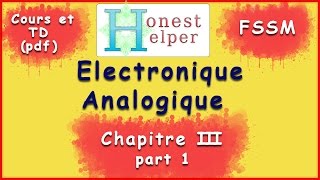 chap3 part 1 Amplificateur diffé Electronique Analogique Pr ankrim [upl. by Tuddor]