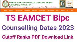 TS Eamcet Bipc Counselling 2023 Dates  Agriculture  Veterinary  B Pharmacy [upl. by Etteyafal234]