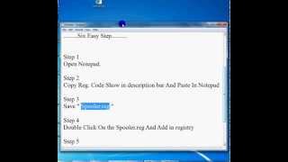 How to Solve Printer Spooler Service Error With Regedit [upl. by Einnil441]