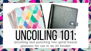 Uncoiling 101 Spiral bound planner to binder [upl. by Eityak]