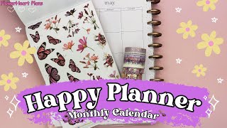 Big Happy Planner Monthly Calendar  Decorating the May Monthly with Live Love Posh Stickers [upl. by Noneek55]