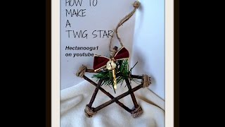 DIY TWIG STAR ORNAMENT CHRISTMAS ORNAMENT how to make a star from twig branches rustic ornament [upl. by Zadoc75]