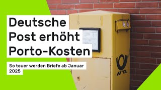 Deutsche Post erhöht Porto So teuer werden Briefe ab Januar 2025 [upl. by Biagi]