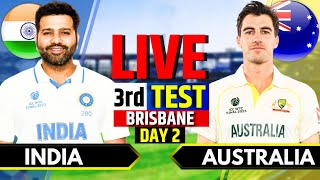 India vs Australia 3rd Test Day 2  IND vs AUS Live Match Live Cricket Match Today 2nd Session [upl. by Noraed602]