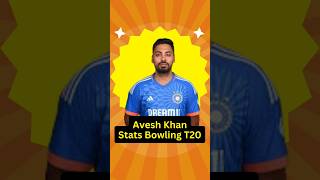 Avesh Khan Stats Bowling T20 aveshkhan shorts [upl. by Jaan567]