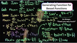 The Generating Function for the Bessel Functions [upl. by Ylevol]