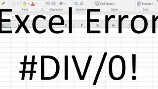 Excel Error DIV0 How to solve Excel error formula DIV0 excel office computer [upl. by Adidnac]