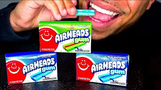 AIRHEADS GUM CHEWING ASMR EATING AGGRESSIVE JUICY NO TALKING MALE MOUTH LIPS SOUNDS MUKBANG [upl. by Leviram]