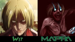 Wit Studio VS MAPPA Titans  Attack on Titan 4 Season [upl. by Yrakcaz]