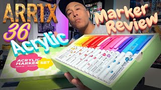 ARRTX 36 ACRYLIC MARKER REVIEW [upl. by Valerye]