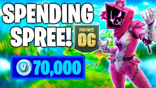 FORTNITE OG SPENDING SPREE 70000 VBucks [upl. by Chelsy518]