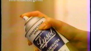 Lysol Disinfectant Spray  Actually Cleans the Air  Commerical 1987 [upl. by Erbas348]