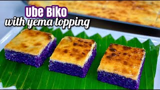 UBE BIKO WITH YEMA TOPPING I Kakanin na masarap ihanda ngayong Pasko at Bagong Taon [upl. by Nair287]