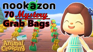 Nookazon 70 Mystery Grab Bags  Animal Crossing New Horizons [upl. by Yenolem]