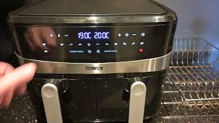 Tower Air Fryer 9L Dual Basket How To Use And Review [upl. by Nannoc]