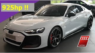 2025 Audi RS ETron GT Performance 925hp in Suzuka grey with Audi exclusive interior in detail [upl. by Dafna]