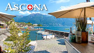 Ascona where the Swiss go on holidays 🇨🇭 Relaxing walk in 4K [upl. by Winson]