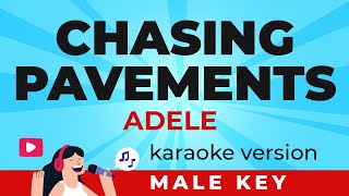 Adele  Chasing Pavements Karaoke Version Male Key [upl. by Quackenbush]