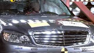 Euro NCAP  Mercedes Benz C Class  2007  Crash test [upl. by Kristo]