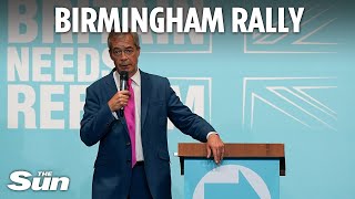 LIVE Nigel Farage addresses Reform UK supporters in Birmingham [upl. by Castor]