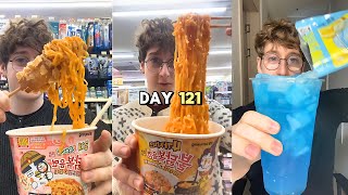 Day 121130 Of ONLY Eating Food From a Korean Convenience Store [upl. by Yelkao574]