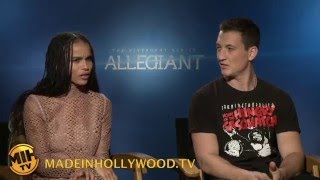 Zoë Kravitz amp Miles Teller Uncut interview The Divergent Series Allegiant [upl. by Ainirtak]