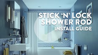 How to fit your Croydex Stick n Lock™ Telescopic Shower Rod  Installation Guide [upl. by Helsie]