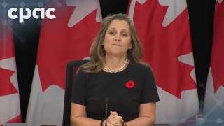 Chrystia Freeland discusses Donald Trump’s US election win – November 6 2024 [upl. by Nodnarg]