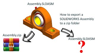 How to export a SOLIDWORKS assembly using the pack and go feature SLDASM exporting [upl. by Declan]