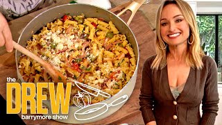 Giada De Laurentiis Campanelle with Salmon Recipe is Healthy and Tasty  Drews Cookbook Club [upl. by Baalbeer]