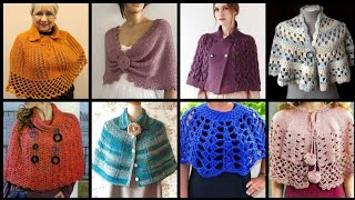 New Stylish yet meristimizingly Crochet handknitted Caplets designs for womens 2024 [upl. by Hey408]