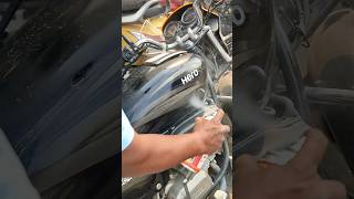 bike polish spray paint 🎨😲 motorbike motorcycle shortvideo [upl. by Ahsito202]