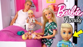 Barbie Baby Doll Stories  Family Road Trip Gymnastics  Supermarket amp Babysitting [upl. by Neira]