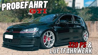 TIEFER als die POLIZEI ERLAUBT  👮🏻‍♂️ 🚨 PROBEFAHRT im GOLF GTI mit 320 PS amp LUFTFAHRWERK [upl. by Orag568]