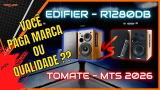 EDIFIER R1280DB VS TOMATE MTS 2026  QUEM GANHA ESSA BRIGA  TESTANDO NA PRATICA  ELETROHALEN [upl. by Emiatej]