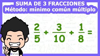 Suma y resta de fracciones heterogéneas de varios términos usando mínimo común múltiplo mcm [upl. by Dare538]