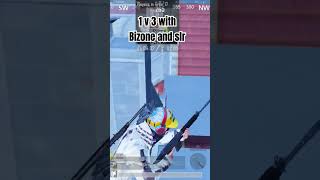 1 v 3 with Bizone and Slr bass beats bgmi [upl. by Bibi]