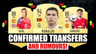 FIFA 22  CONFIRMED TRANSFERS amp RUMOURS 25  ft Saul Ronaldo Sancho… etc [upl. by Nami275]