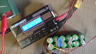 DIY How to Balance charge Li ion Lipo battery pack w a balance charging cable Imax B6 Accucell 6 [upl. by Yliab]