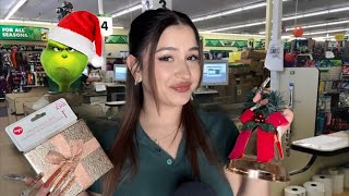 ASMR Rude Dollar Tree Cashier checks you out 😒🎄 [upl. by Magda]