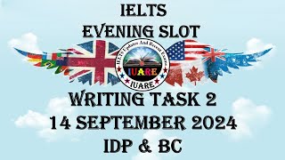 14 September 2024 IELTS  Writing Task 2  Academic  Exam Review  INDIA [upl. by Ahsimed]