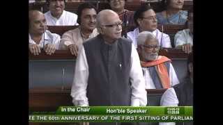 60th Anniversary of the first Sitting of Parliament Sh Lal Krishna Advani 13052012 [upl. by Gnirps]